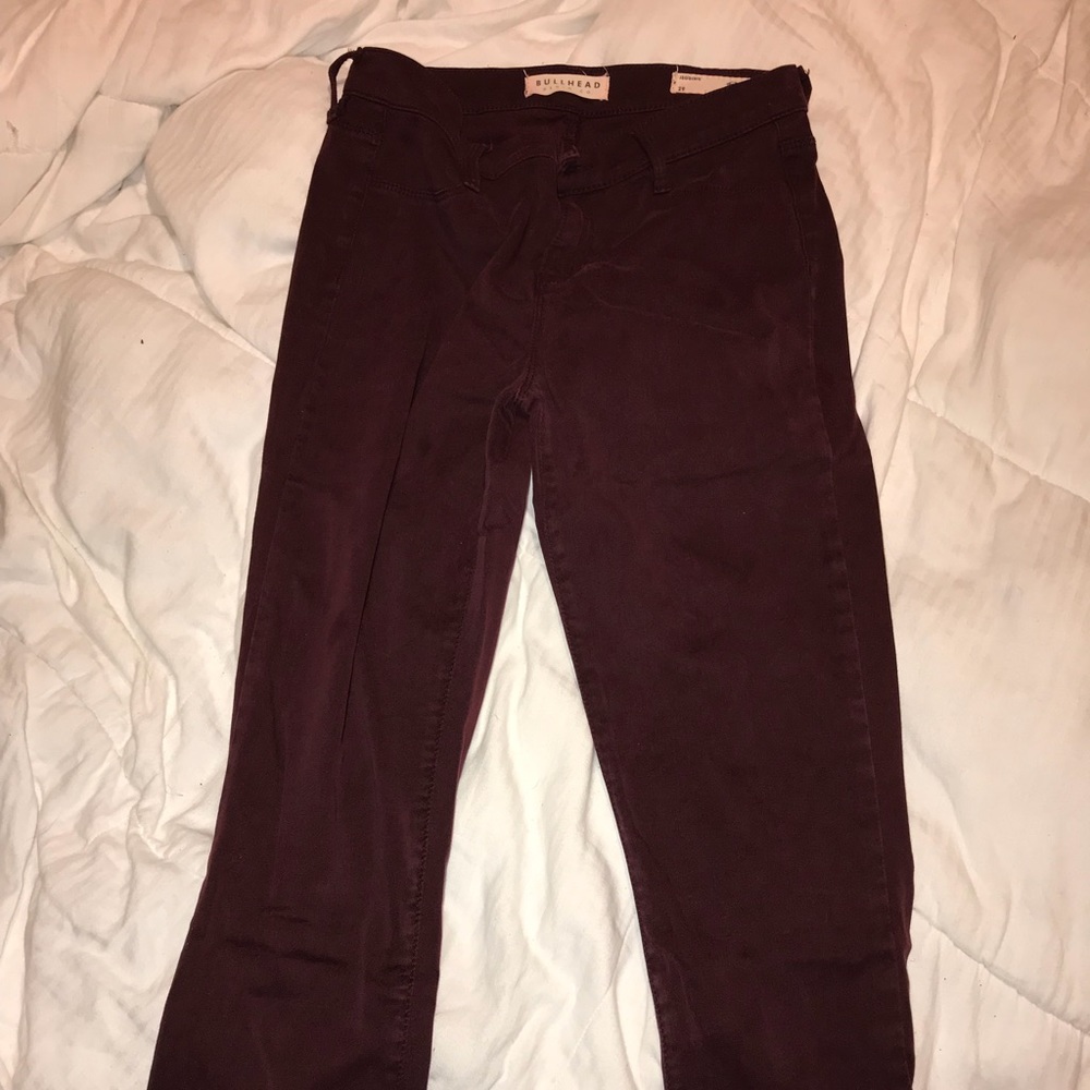 Wine red jeggings